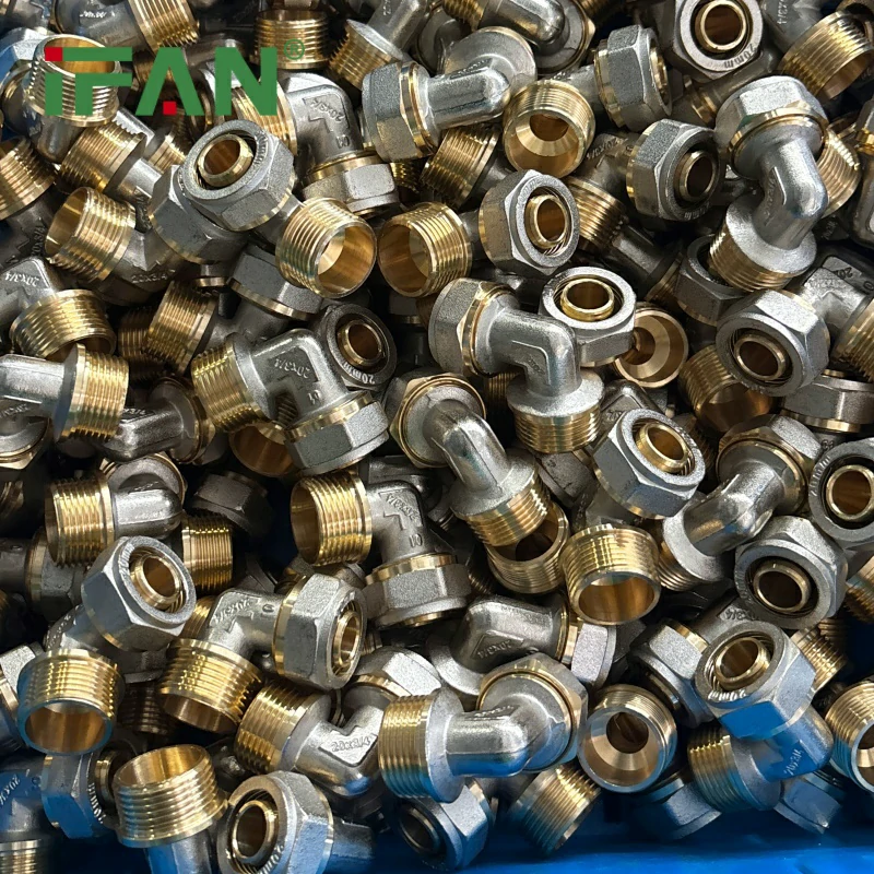 برنجی PEX سازگار با ابزارهای Crimp