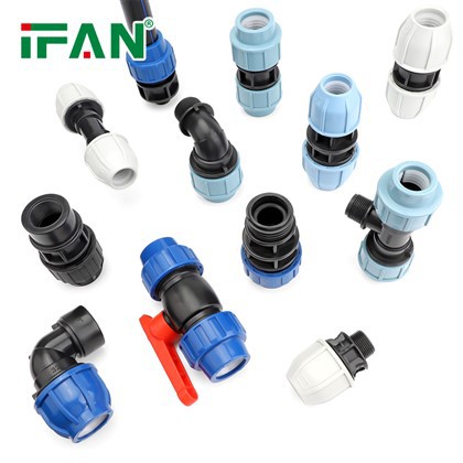 اتصالات فشرده سازی PP با کیفیت بالا برای لوله های آب HDPE